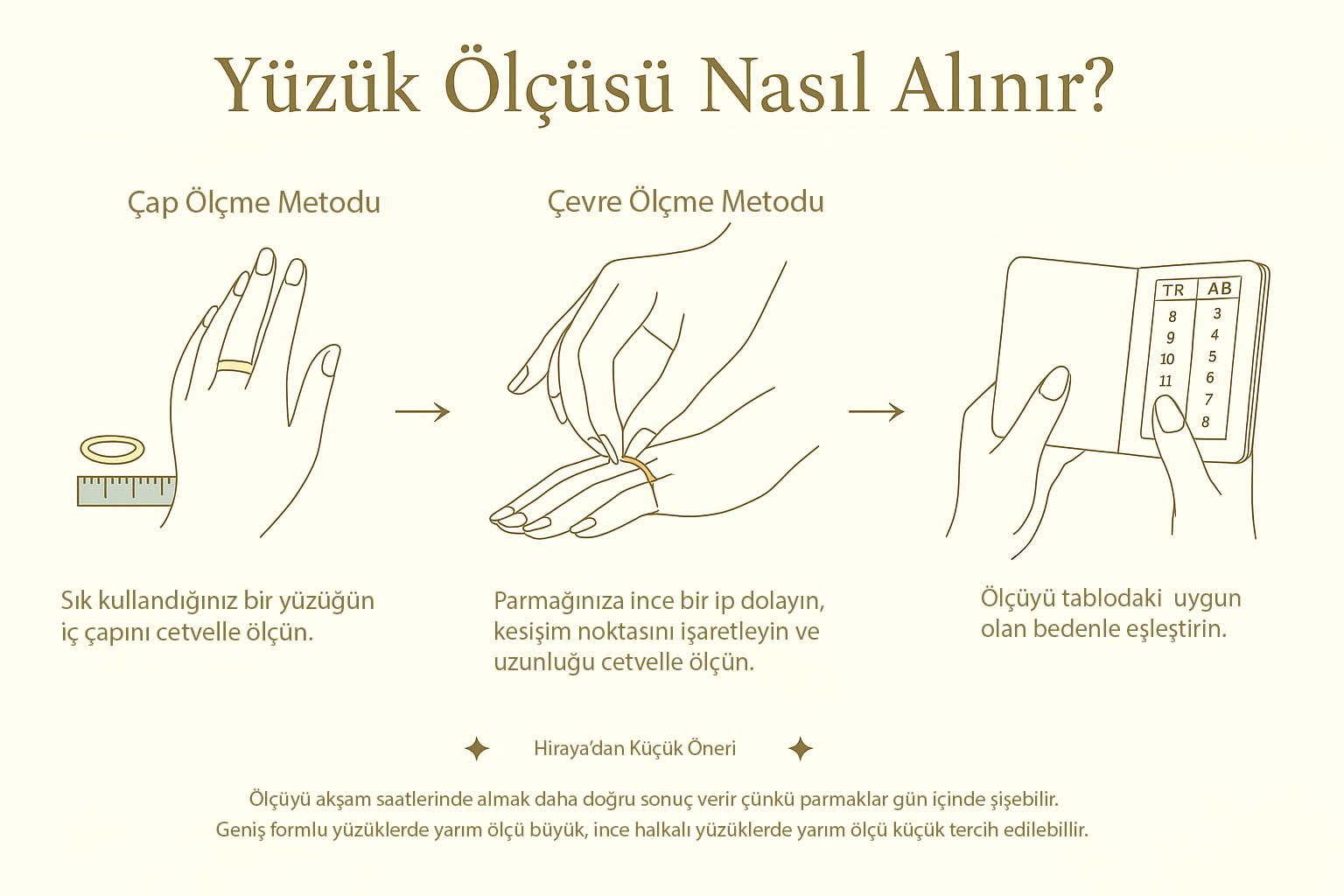 Yüzük ölçüsü nasıl alınır?