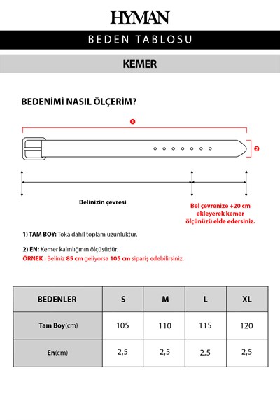 Erkek Antik Desen Deri Kemer Kahverengi