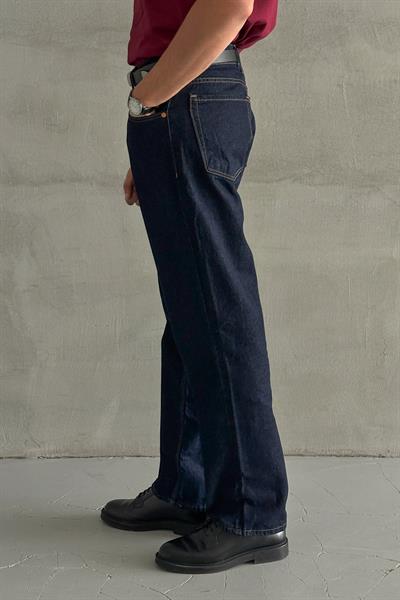 Erkek Baggy Jean Pantolon Lacivert