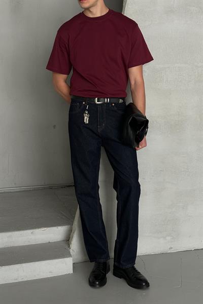 Erkek Baggy Jean Pantolon Lacivert
