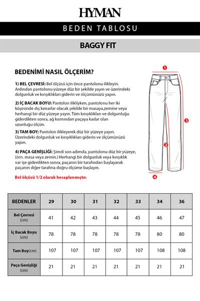 Erkek Baggy Jean Pantolon Siyah