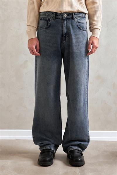 Erkek Ekstra Baggy Jean Pantolon Açık Mavi