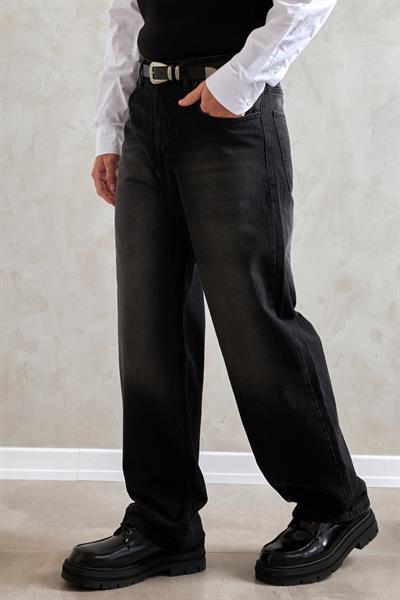 Erkek Ekstra Baggy Jean Pantolon Antrasit