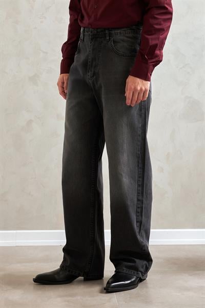 Erkek Ekstra Baggy Jean Pantolon FÜME