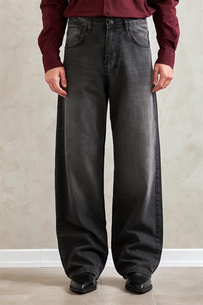 Erkek Ekstra Baggy Jean Pantolon FÜME
