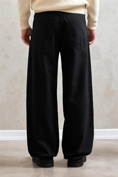 Erkek Ekstra Baggy Jean Pantolon Siyah
