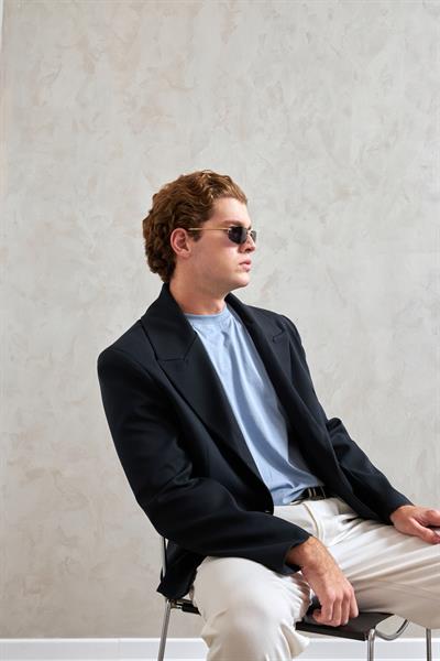 Erkek Oversize Blazer Ceket Lacivert