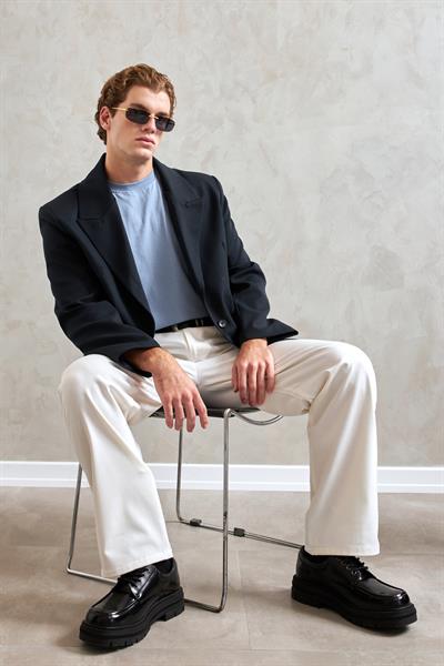 Erkek Oversize Blazer Ceket Lacivert