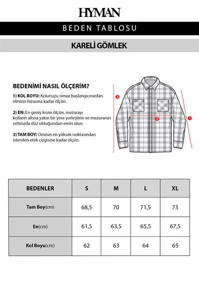 Erkek Oversize Kesim Kareli Gömlek Siyah