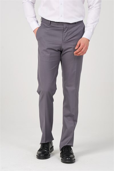 Erkek Regular Fit Kumaş Pantolon Gri