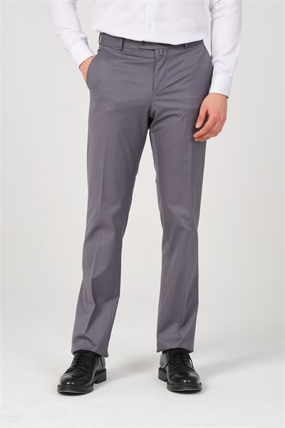 Erkek Regular Fit Kumaş Pantolon Gri