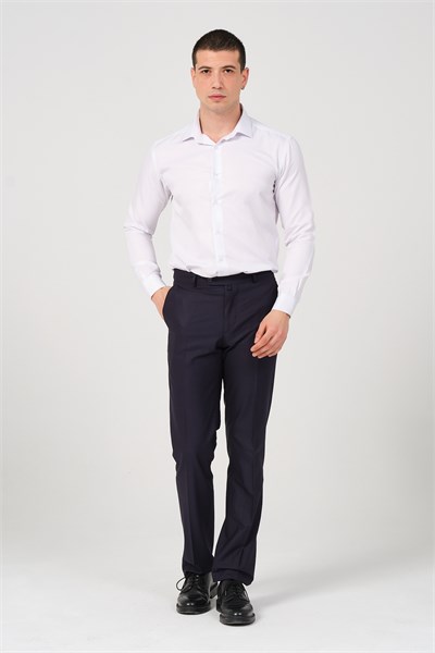 Erkek Regular Fit Kumaş Pantolon Lacivert