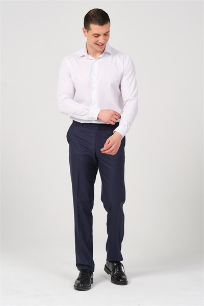 Erkek Regular Fit Kumaş Pantolon Mavi