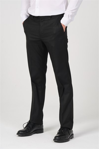 Erkek Regular Fit Kumaş Pantolon Siyah