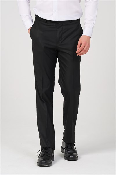 Erkek Regular Fit Kumaş Pantolon Siyah