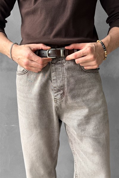 Erkek Regular Jean Pantolon Kahverengi