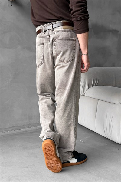 Erkek Regular Jean Pantolon Kahverengi