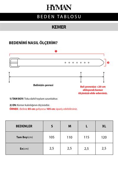 Erkek Tokalı Kemer Siyah