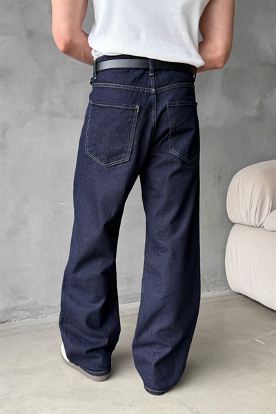 Erkek Ekstra Baggy Jean Pantolon Lacivert