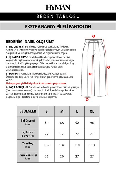 Erkek Pileli Ekstra Baggy Kalıp Kumaş Pantolon FÜME