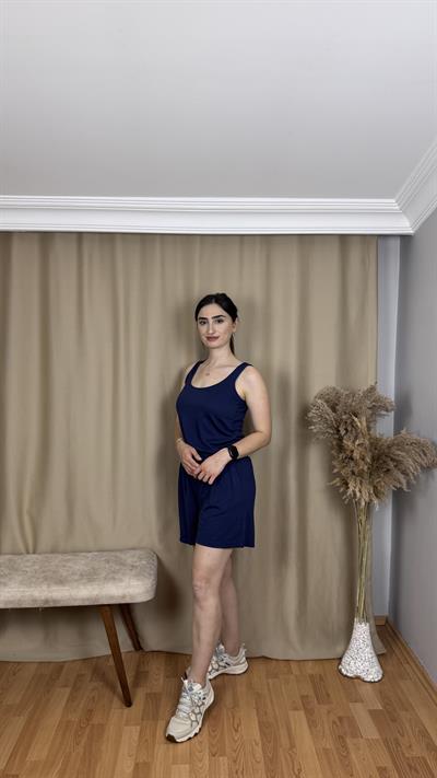 Oys Sıfır Kol Şortlu Takım Lacivert