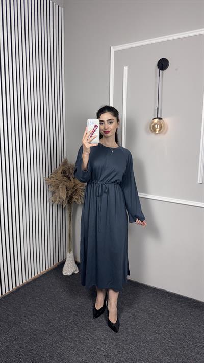 OYSH-O MODEL ÖNDEN BAĞLAMALI UZUN ELBİSE