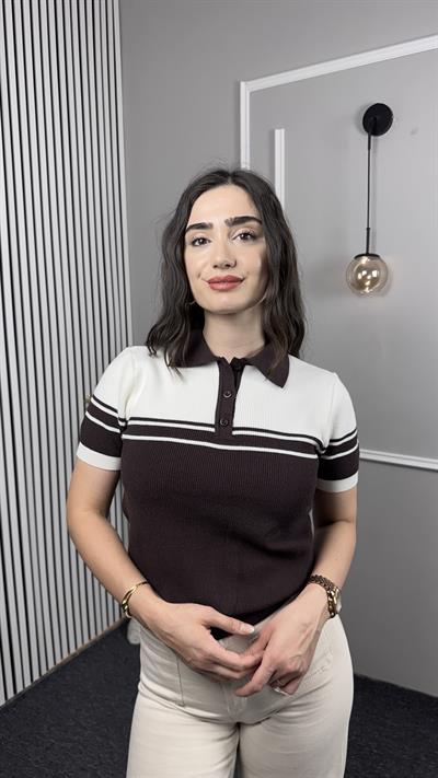 POLO YAKA MSSMO DUTTİ ÇİZGİLİ KISA KOLLU TRİKO