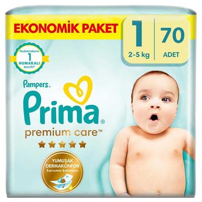 Bebek Bezi Premium Care 1 Beden Yenidoğan Ekonomik Paket 2-5 kg 70 Adet