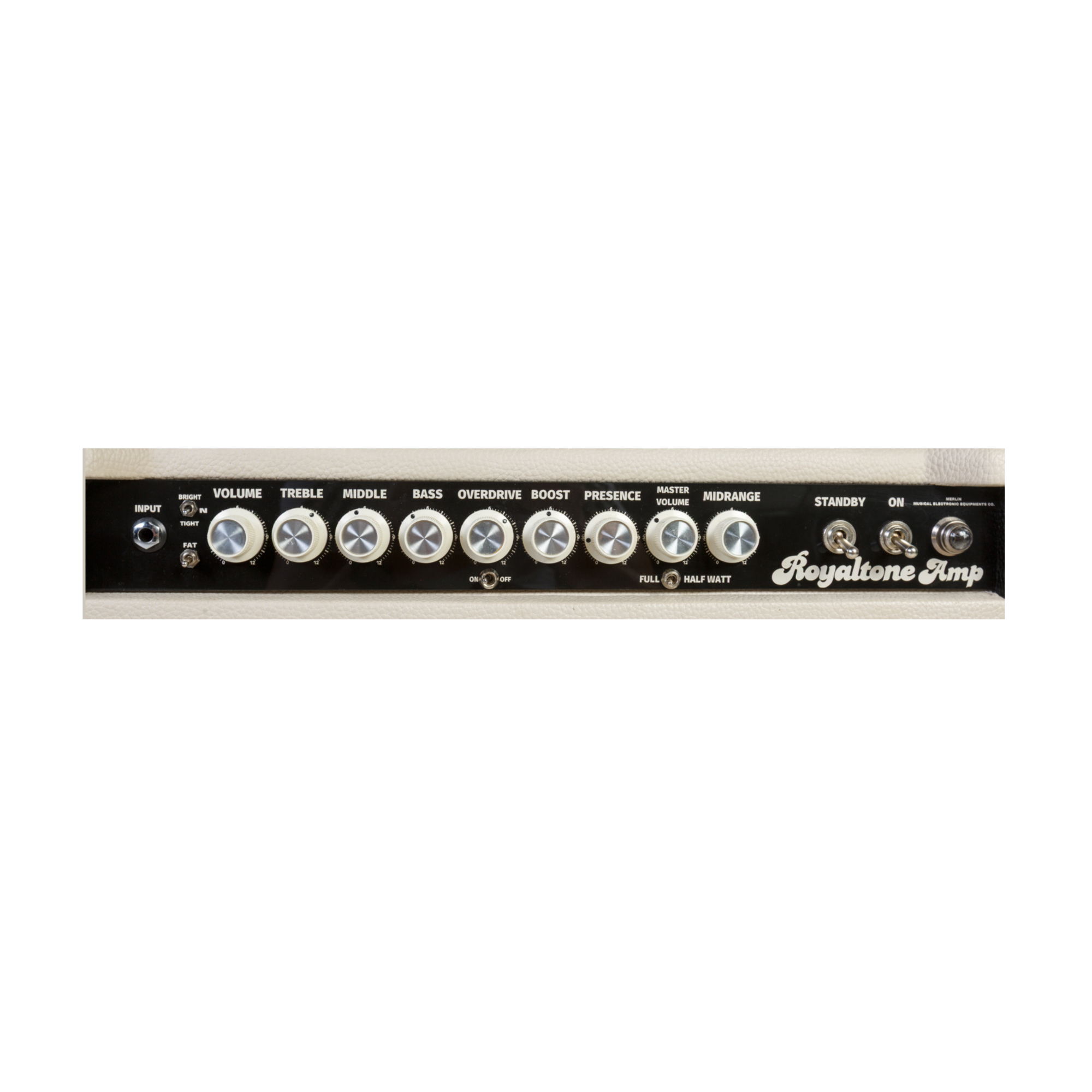 Royaltone front control panel with its complete control layout