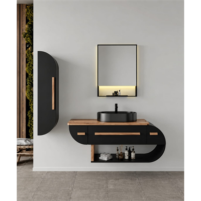 Aras 130cm Banyo Dolabı SiyahAras 130 cm Siyah Banyo Dolabı | Modern & Şık Banyo Mobilyası | Geniş Depolama Alanı, Lavabolu ve Aynalı TasarımBanyo DolabıUBM BANYO MOBİLYASIARS 130DUŞHOMEAras 130cm Banyo Dolabı Siyah