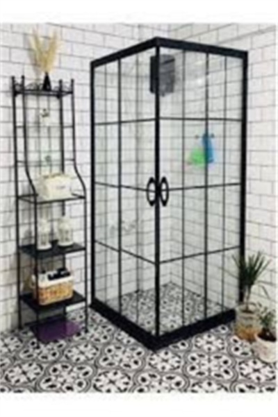 DUŞHOME DUŞAKABİN AGATA SERİSİ 90X90 KARE,KÖŞE AÇILIR,KAROLAJ DESEN,H;190CM KABİN