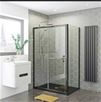 DUŞHOME DUŞAKABİN FELİCİA SERİSİ 120*80 SİYAH PROFİL 1S 1Ç ÖNDEN GİRİŞLİ,H;190CM