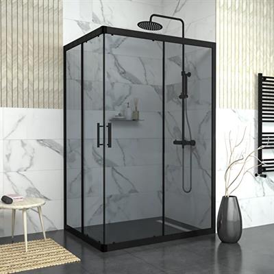 DUŞHOME DUŞAKABİN GLORY SERİSİ 100*80 KÖŞE AÇILIR,FÜME CAM,H;190CM