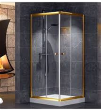 DUŞHOME DUŞAKABİN GLORY SERİSİ,100*100 KARE TEKNE+KABİN,GOLD