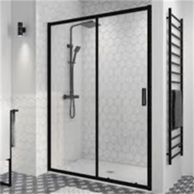 DUŞHOME DUŞAKABİN GLORY SERİSİ,SİYAH PROFİL,5MM ŞEFFAF CAM,H;190CM(110-120CM)