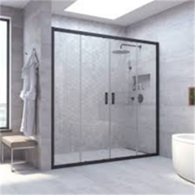 DUŞHOME DUŞAKABİN GLORY SERİSİ,SİYAH PROFİL,5MM ŞEFFAF CAM,H;190CM(141-150CM)