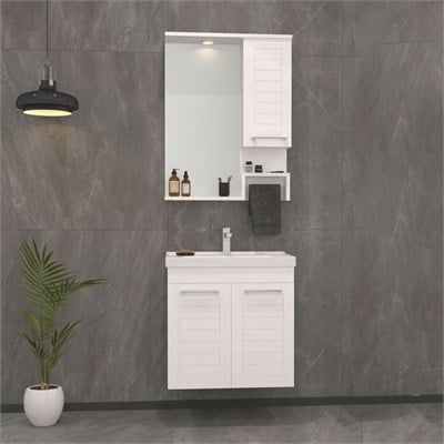 Orka Perge 65 cm Banyo Dolabı Takım (Beyaz)Banyo DolabıOrka Banyo dolabıPrg65BDUŞHOMEOrka Perge 65 cm Banyo Dolabı Takım (Beyaz)