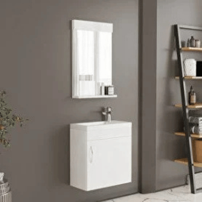 ZERDE 45CM BANYO DOLABI-BEYAZ