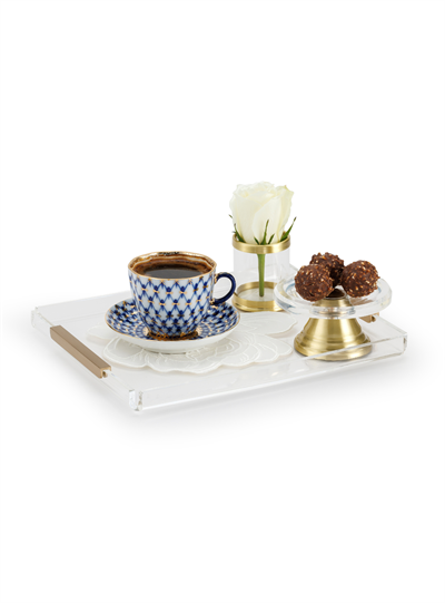 Aria Orta Boy Pirinç Çıta Detaylı Tepsi