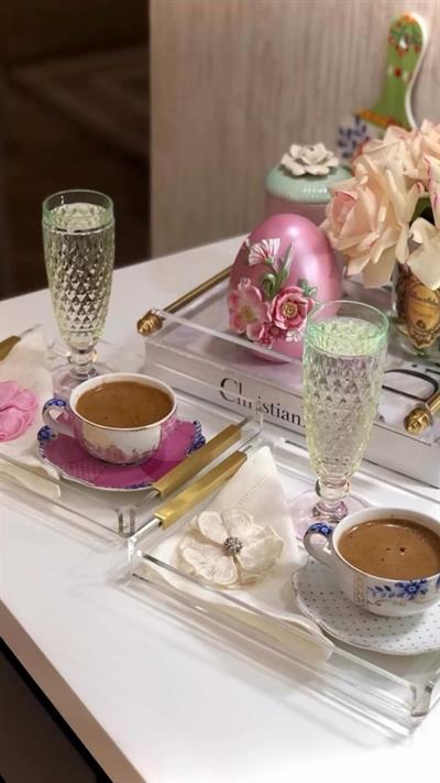 Aria Orta Boy Pirinç Çıta Detaylı Tepsi