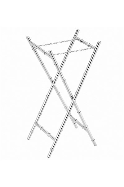 Espera Gümüş Bambu Detaylı Katlanır Tepsi Standı (X-Large Tepsi Dahil)