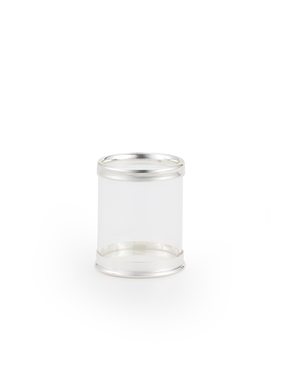 Roza Küçük Boy Gümüş Detaylı Vazo