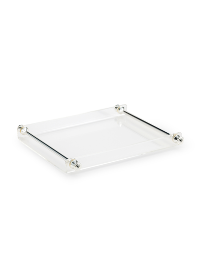 Viora Küçük Boy Mil Detaylı Gümüş Tepsi