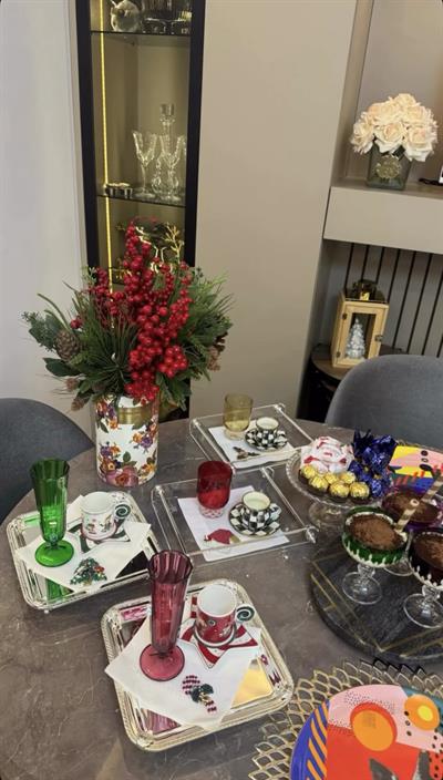 Viora Küçük Boy Mil Detaylı Gümüş Tepsi