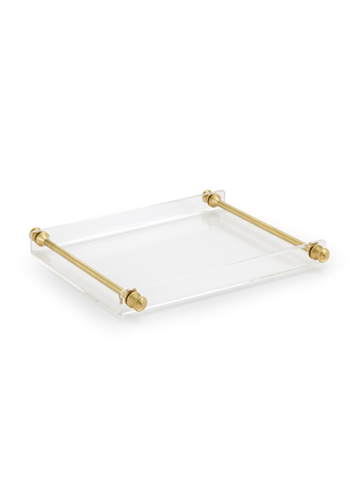 Viora Küçük Boy Mil Detaylı Pirinç Tepsi