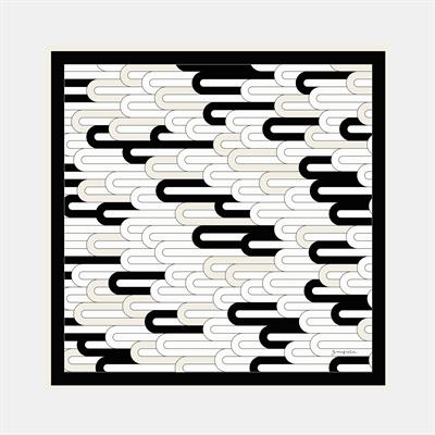 Akış Desen İpek Twill Eşarp