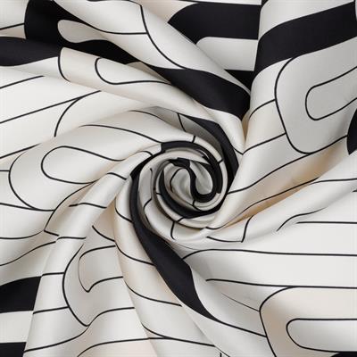 Akış Desen İpek Twill Eşarp