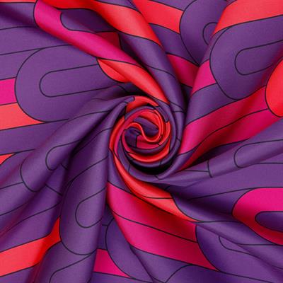 Akış Desen İpek Twill Eşarp