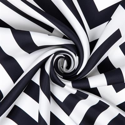 Asimetri Desen İpek Twill Eşarp