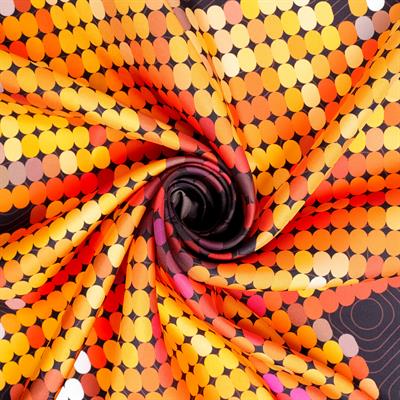 Ayçiçeği Desen İpek Twill Eşarp